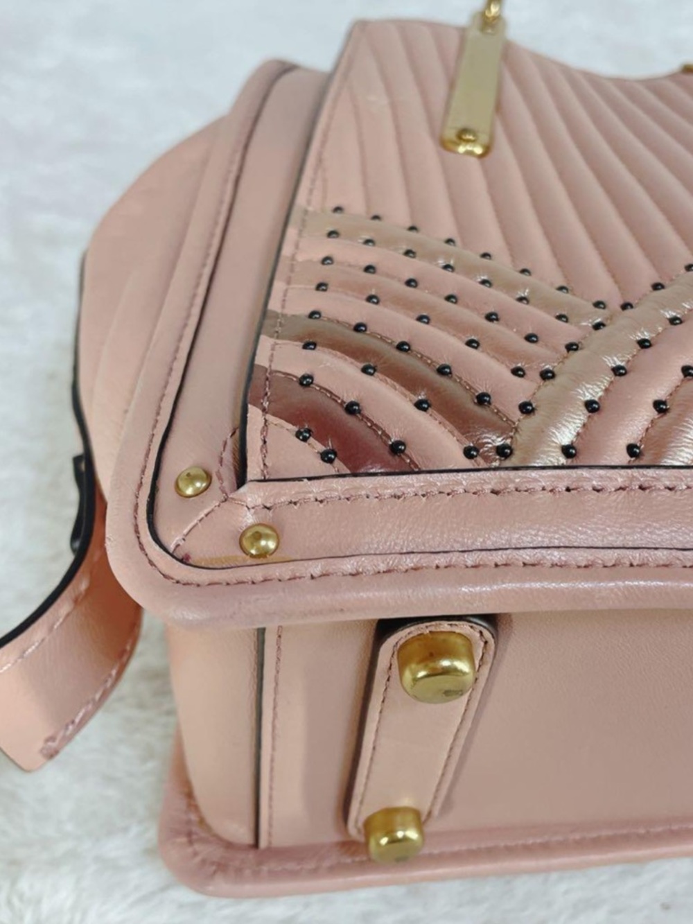 Coach Dreamer 27 With Colorblock Deco Quilting And Rivets EUC - Picture 10 of 16
